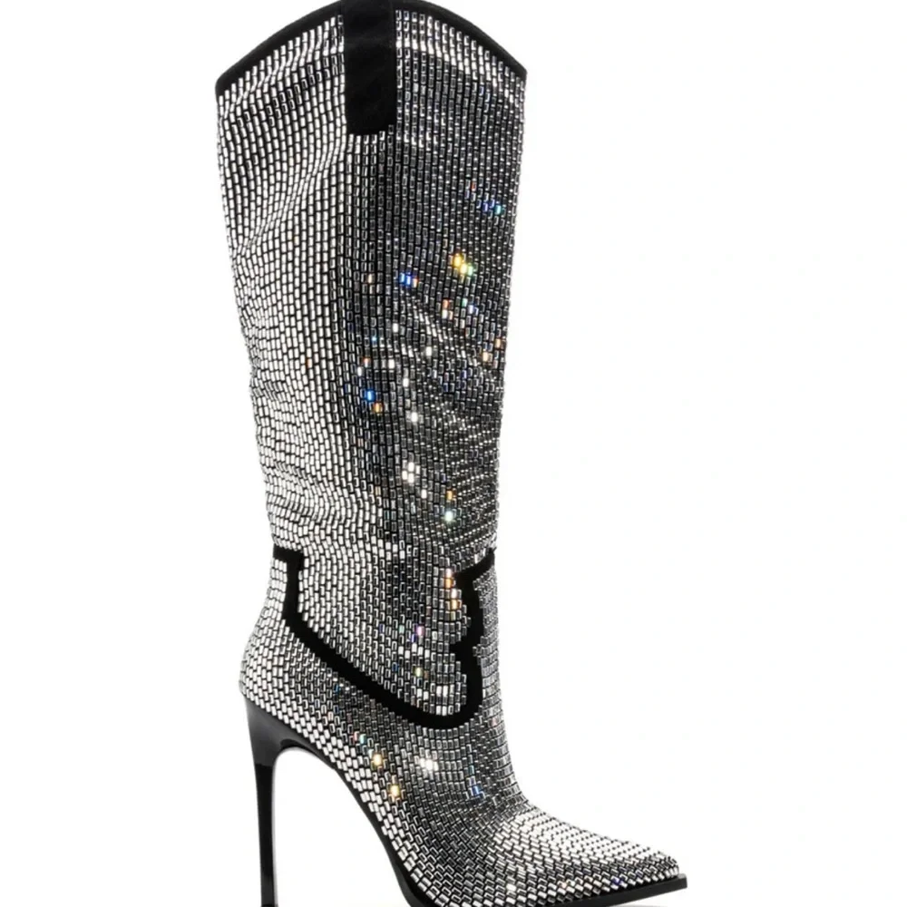 Azalea Wang Heidemarie western embellished knee boots - Picture 2 of 12